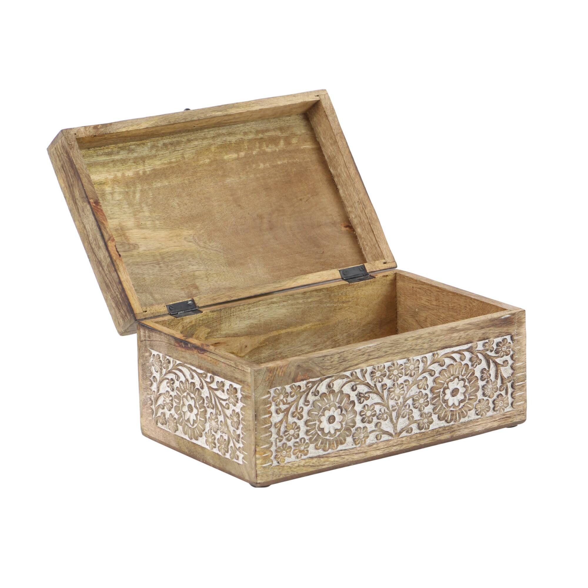 Tan Mango Wood Natural Box Set, 8", 10" & 12"
